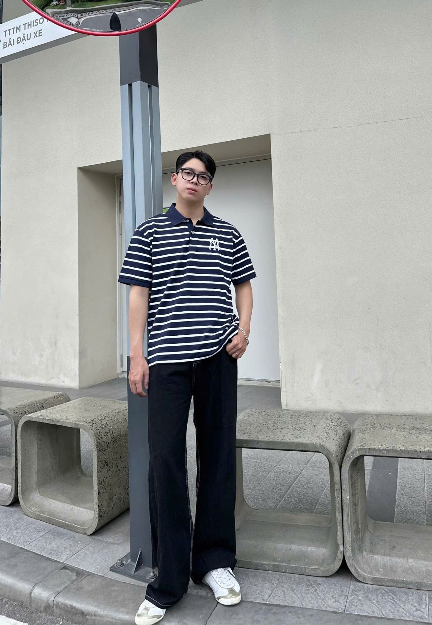  Áo Thun Polo New Era - [Unisex] NY Yankees Stripe Navy - 14849257 