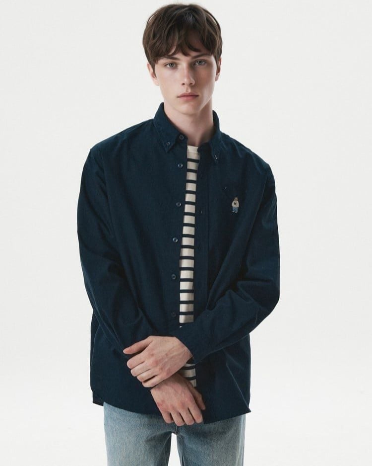  Áo Sơ Mi WHOAU [Unisex] - Steve Oxford Shirt Navy - WHYWF2311U 