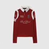  Áo Thun Dài Tay [Unisex] Badblood - [w-tee25-037] Saint Blood Rugby Shirt Slim Fit Red 