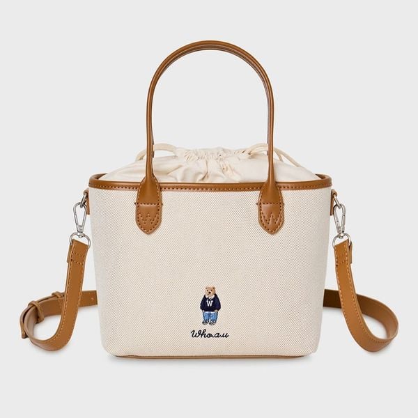 Túi Xách Whoau - Steve Canvas Tote Bag Beige - WHBGG2224A