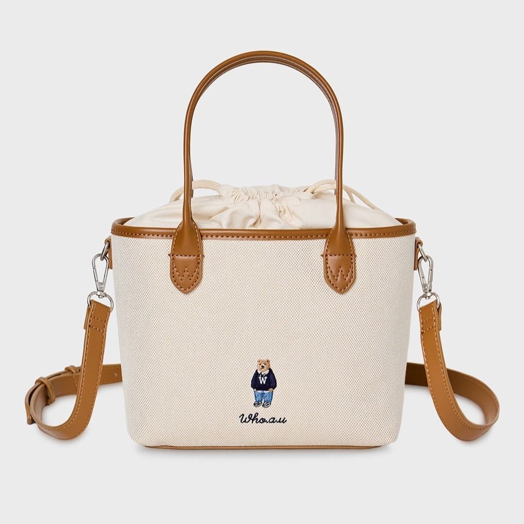  Túi Xách Whoau - Steve Canvas Tote Bag Beige - WHBGG2224A 