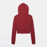  Áo Khoác [Unisex] Badblood - [w-hde24-035] Beyond Soft Hooded Zip-Up Slim Fit Carmine 