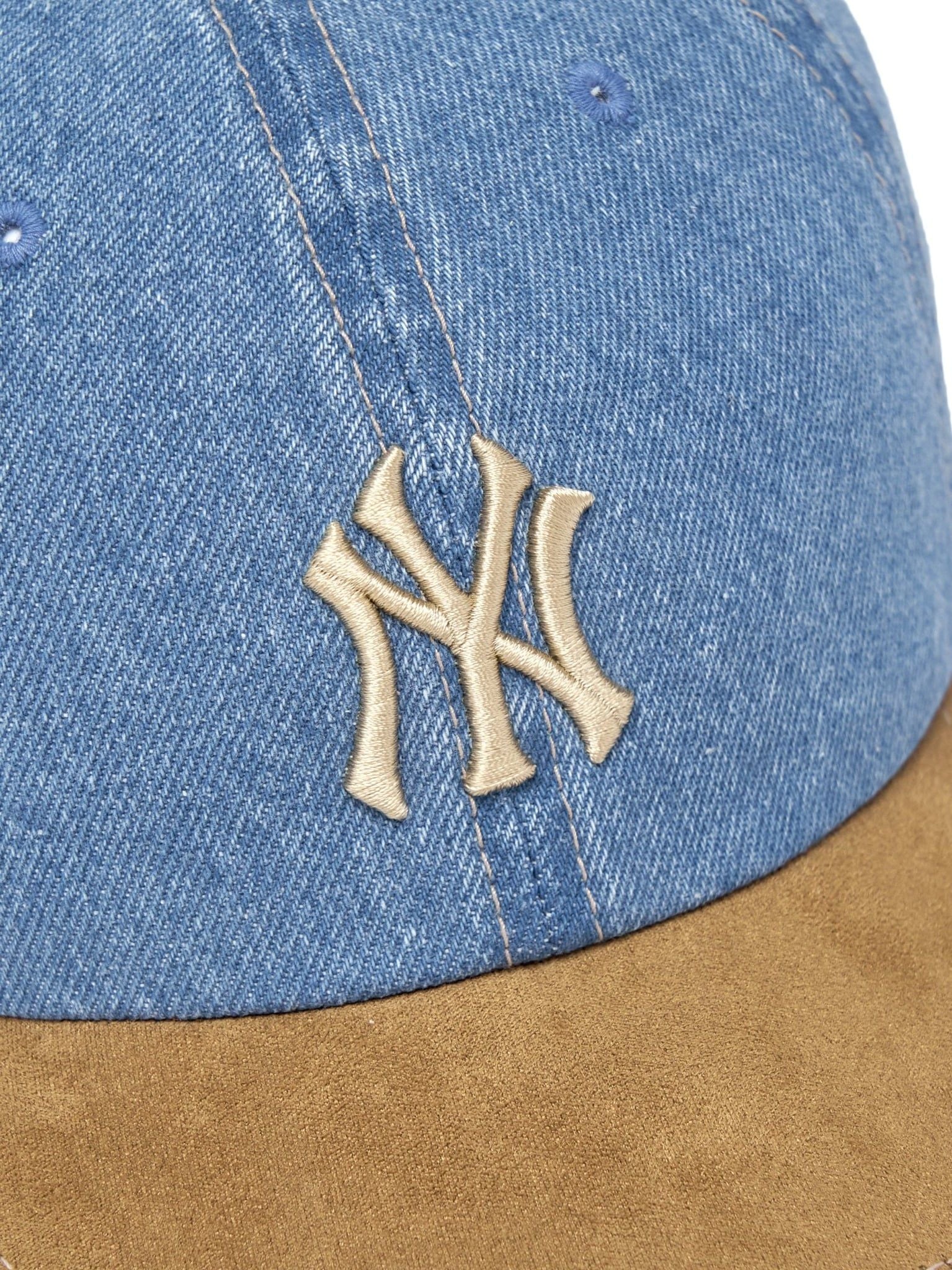  Nón MLB Korea - [Unisex] Denim Suede Unstructured Ballcap - 3ACPB125N-50BGS 