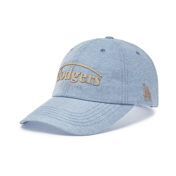 Nón MLB Korea - [Unisex] Vintage Denim Curve Logo Unstructured Ball Cap LA Dodgers - 3ACPV196N-07BLL