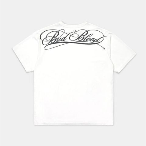 Áo Thun [Unisex] Badblood - [w-tee25-034] Dark Classic Logo T-Shirt White