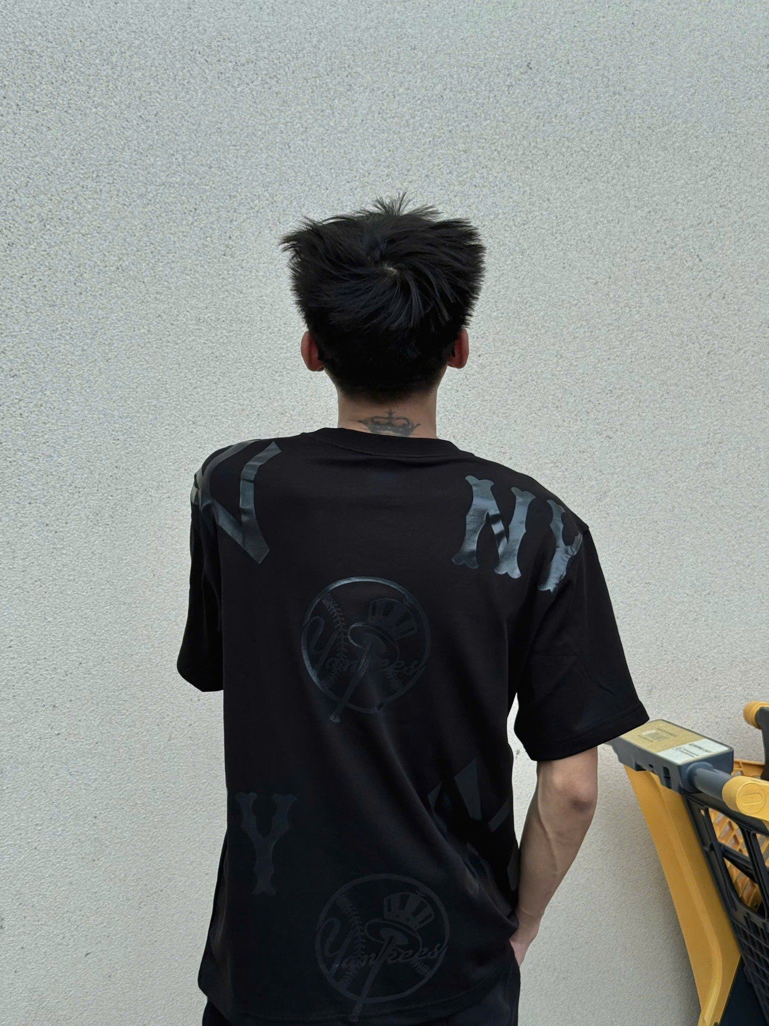  Áo Thun New Era - [Unisex] NY Yankees Flash Logo Black T-Shirt - 13334576 