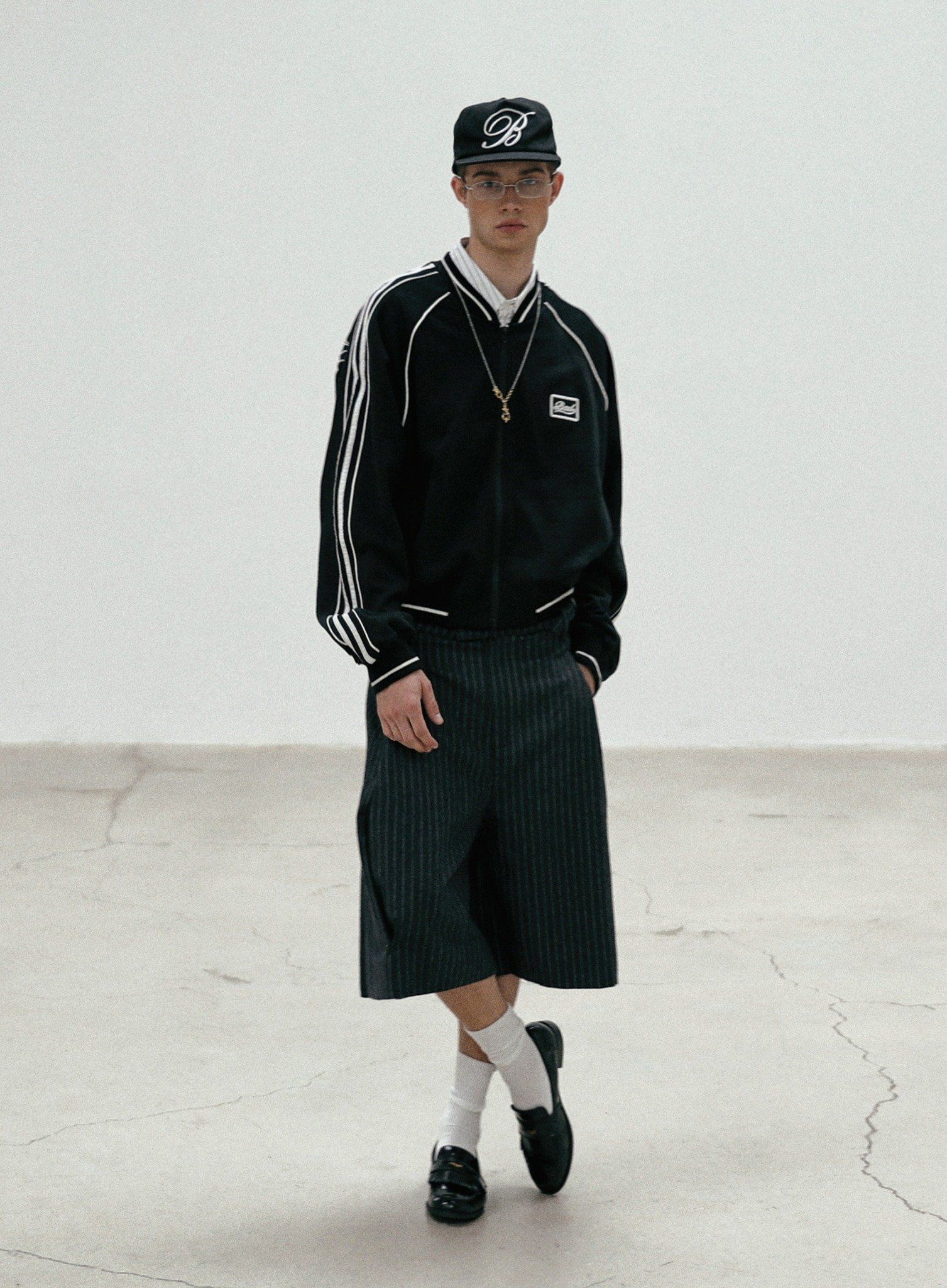  Áo Khoác [Unisex] Badblood - [w-jkt24-027] Billy Jersey Windbreaker Navy 
