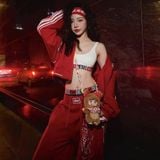  Quần Dài [Unisex] Badblood - [w-pts24-037] Billy 2 Way Curved Jogger Trousers - Red 