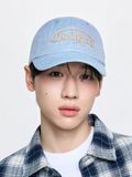  Nón MLB Korea - [Unisex] Vintage Denim Curve Logo Unstructured Ball Cap LA Dodgers - 3ACPV196N-07BLL 