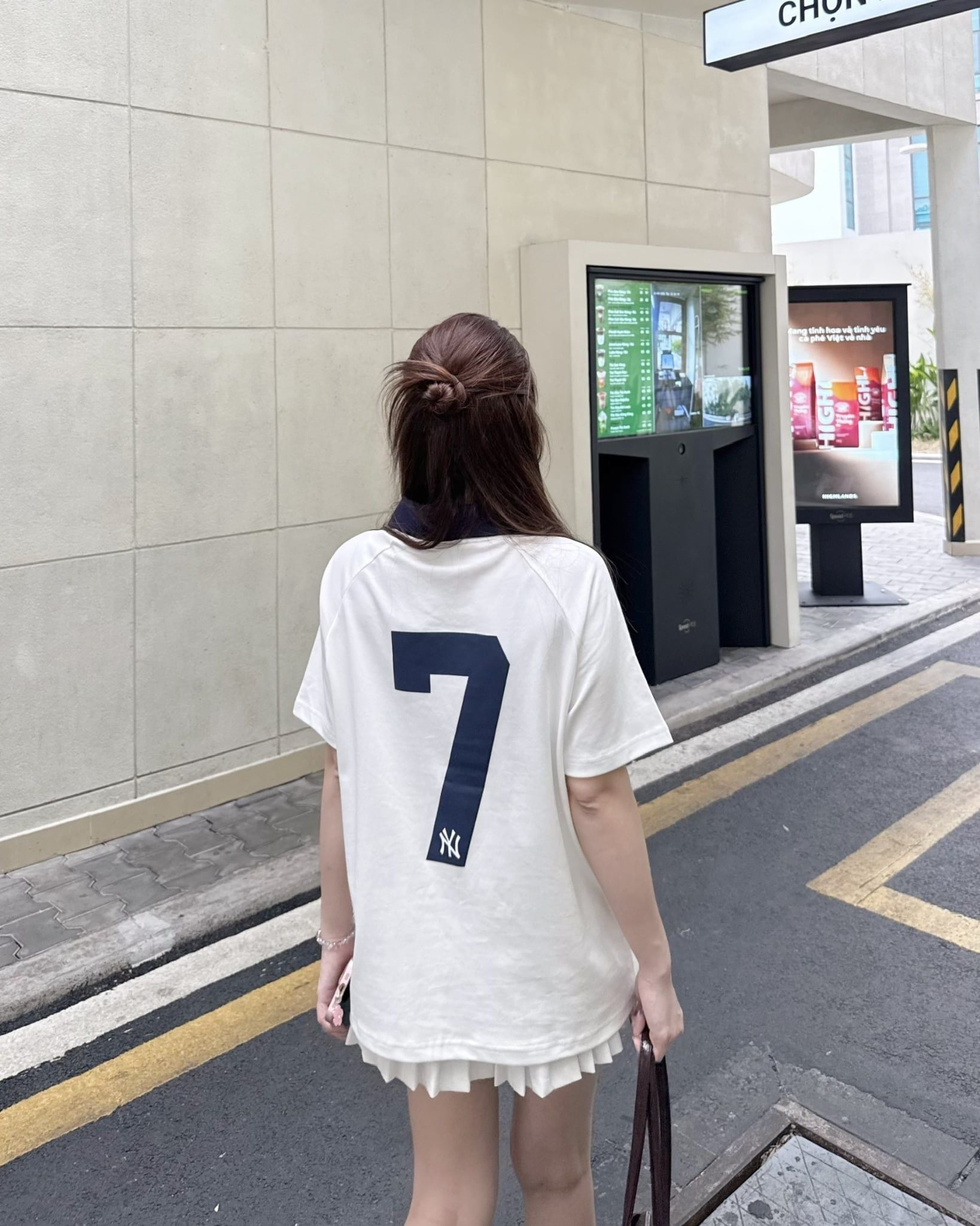  Áo Thun Polo New Era - [Unisex] NY Number 7 White/Navy - 16558906 
