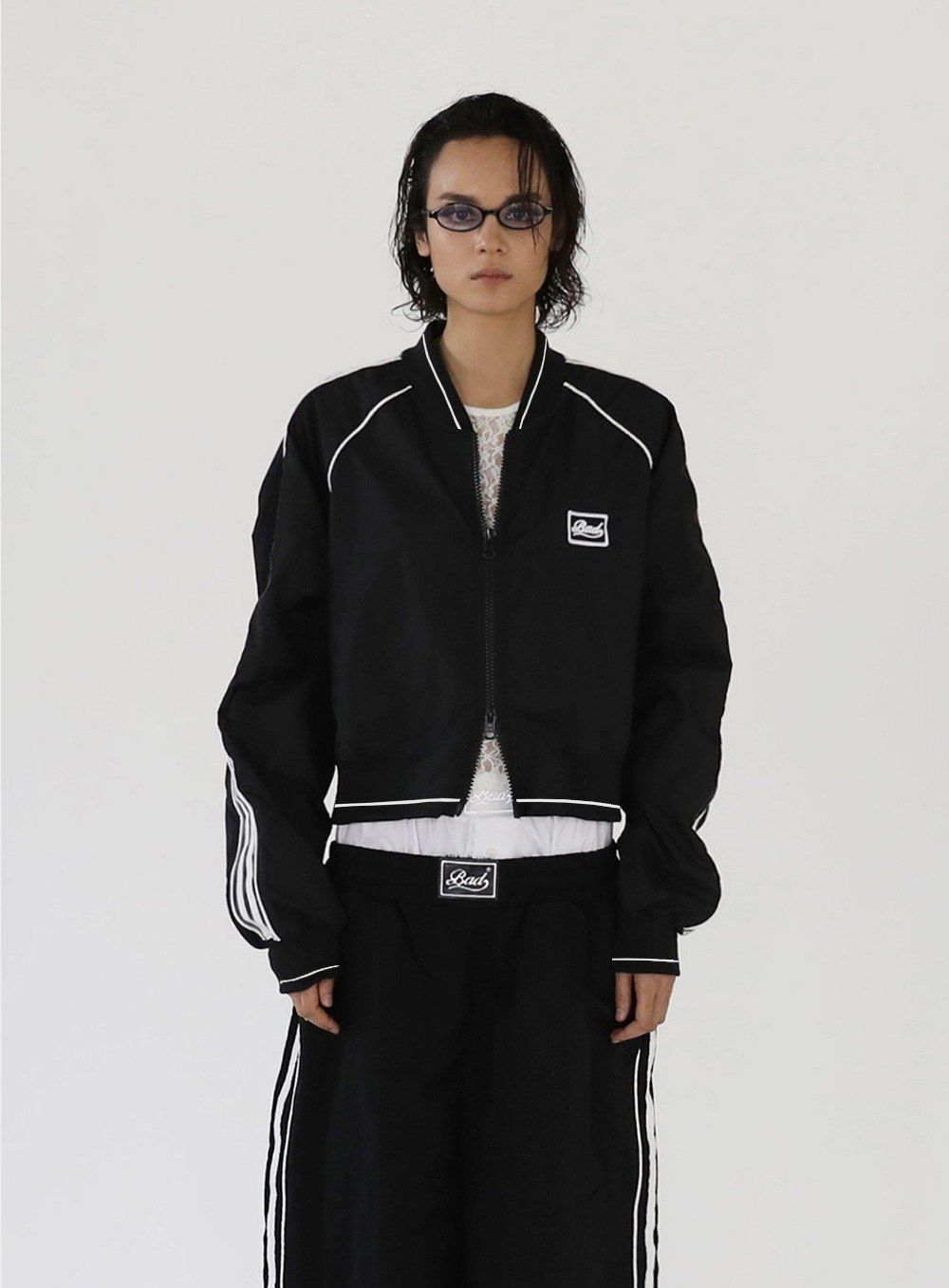 ◆BADBLOOD◆ Billy SS Track Jacket Black w-jkt24-015 Áo Khoác [Unisex] Badblood - [w-jkt24-015] Billy SS Track