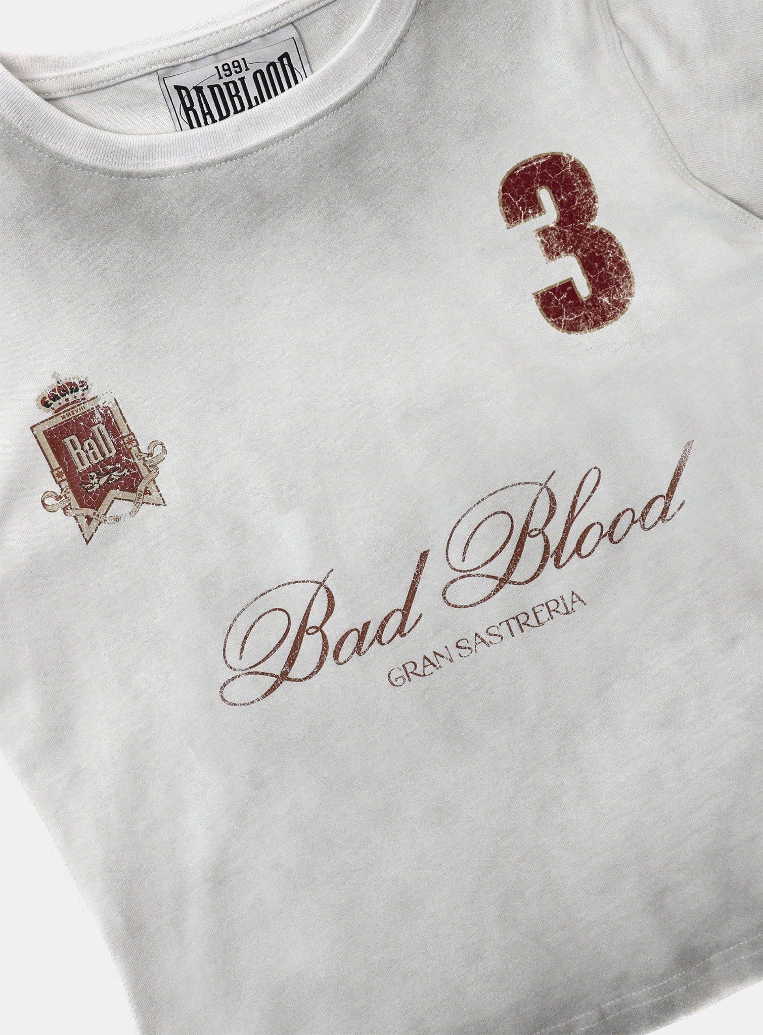  Áo Thun [Unisex] Badblood - [w-tee25-047] Royal Classic T-Shirt White 