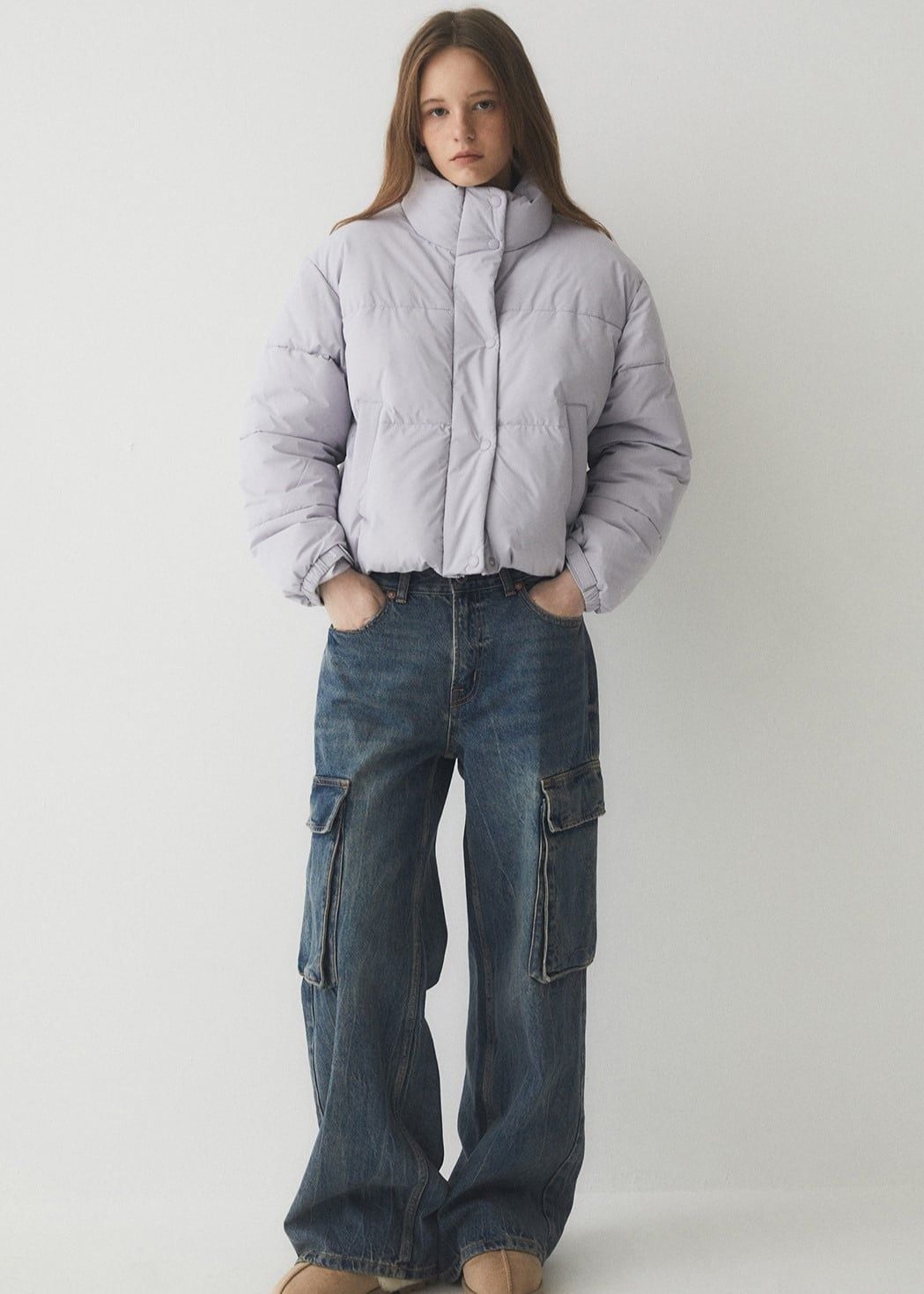  Áo Khoác Phao Whoau - High neck Short Puffer - WHJPE4V15F 