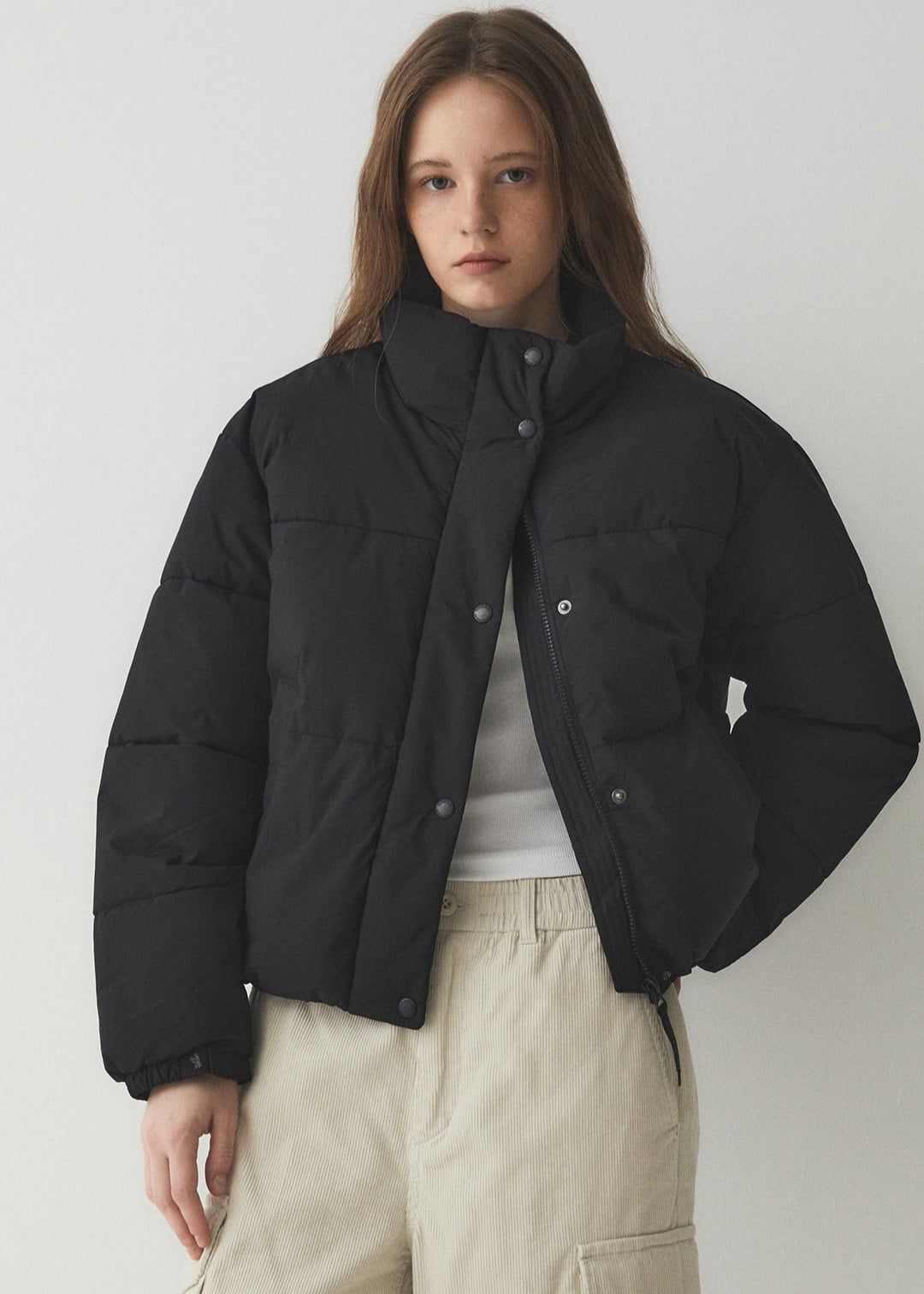  Áo Khoác Phao Whoau - High neck Short Puffer - WHJPE4V15F 