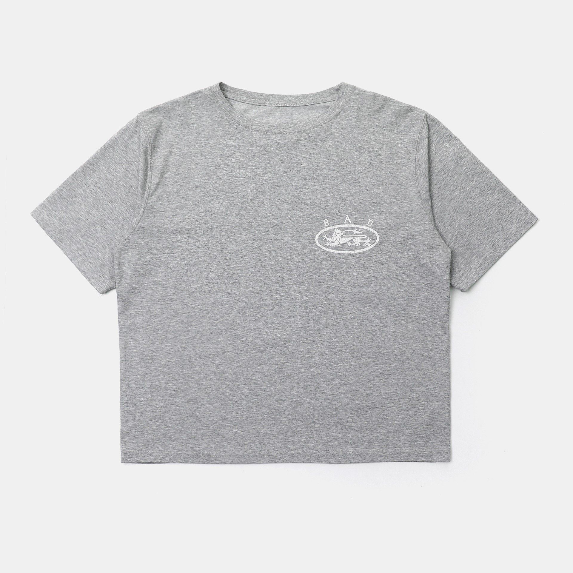  Áo Thun [Unisex] Badblood - [w-tee25-029] Mystic 1/2 Print T-Shirt Slim Fit Grey 