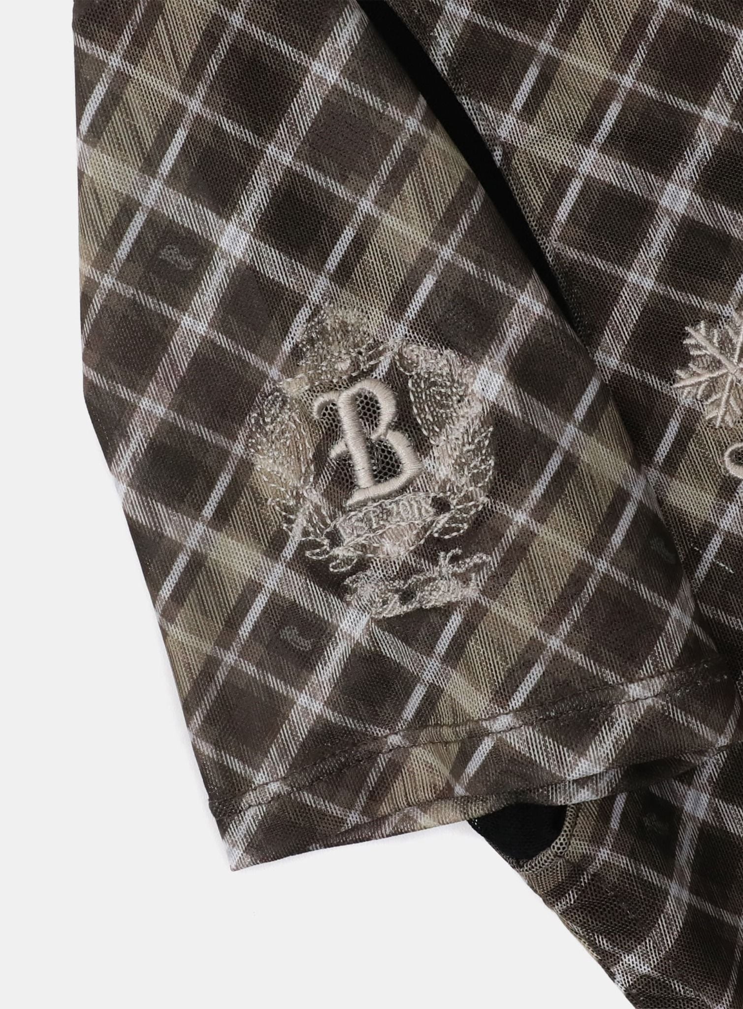  Váy [Nữ] Badblood - [w-drs25-004] Vintage Club Polo Mini Dress Check Brown 