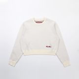  Áo Sweater [Unisex] Badblood - [w-knt24-007] Classic Big Logo Crewneck Sweater - Cream 