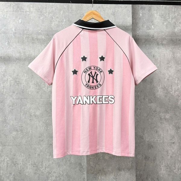 Áo Polo New Era - [Unisex] NY Yankees Jersey Stripe Pink - 18978562