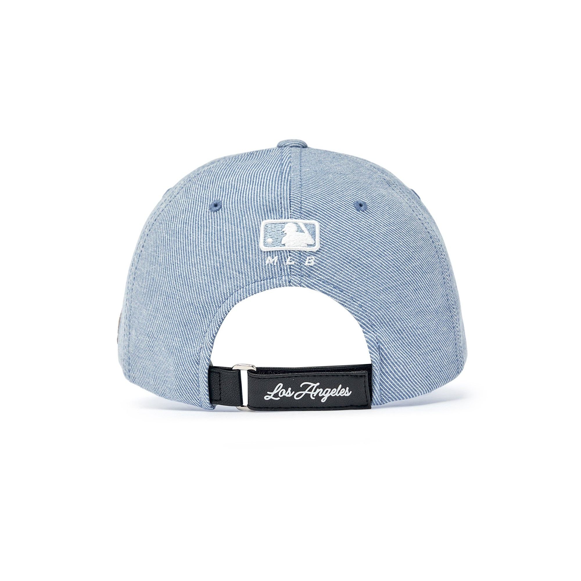  Nón MLB Korea - [Unisex] Vintage Denim Curve Logo Unstructured Ball Cap LA Dodgers - 3ACPV196N-07BLL 