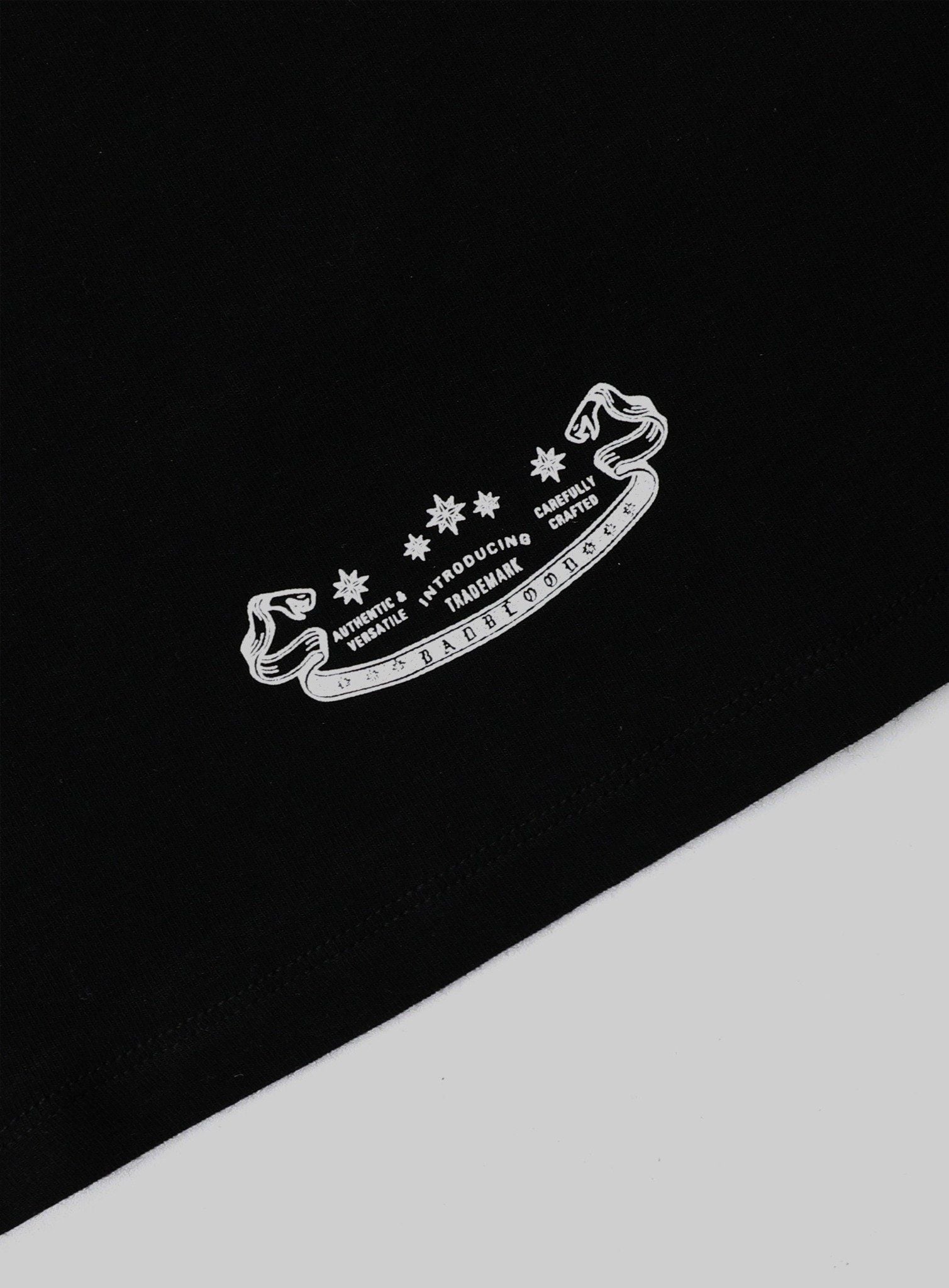  Áo Thun [Unisex] Badblood - [w-tee25-040] Mystic Logo Jersey Short Sleeve Slim Fit Black 