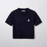  Áo Polo SPAO [Nữ] - Woody Cable Half-open Half-sleeve Knit - SPKWF24G51 