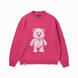  Áo Len ADLV Distressed Bear Knit Pink 