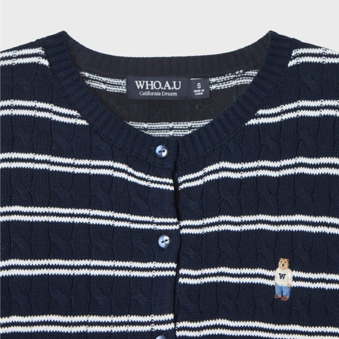  Áo Thun Len WHOAU [Nữ] - Steve R-Neck Cable - WHCKG2412F 