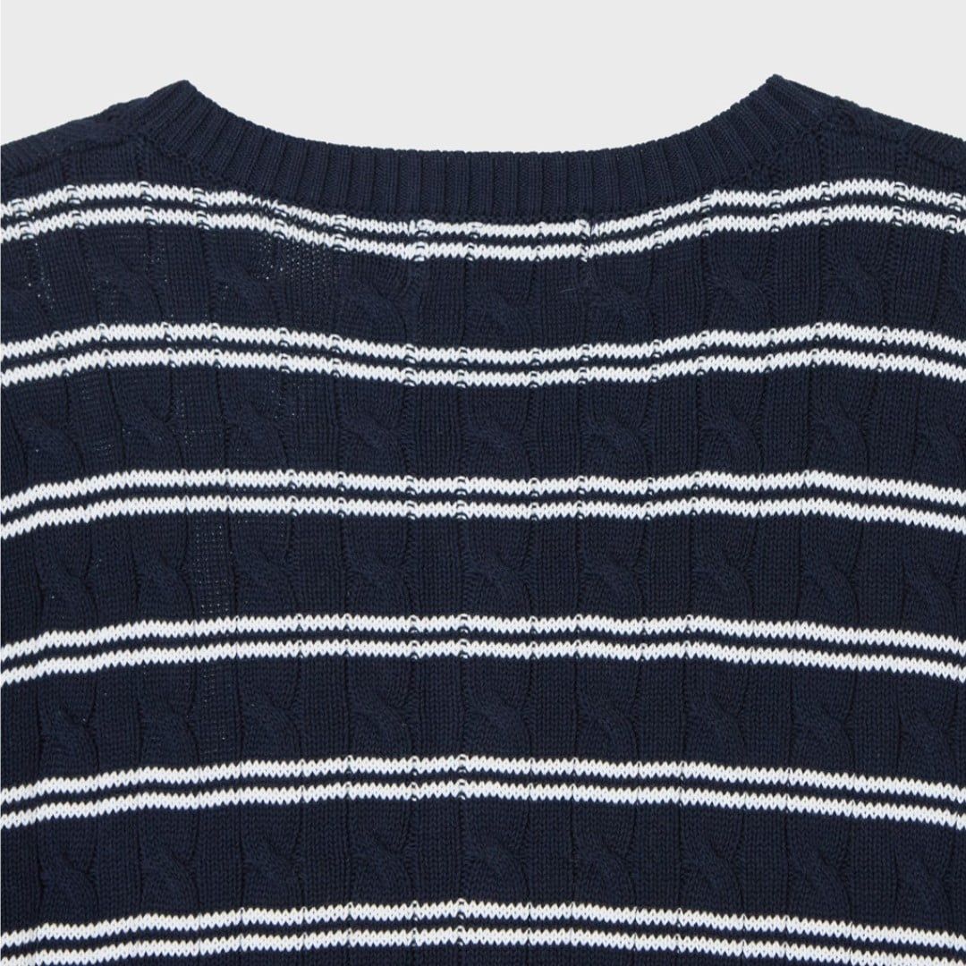  Áo Thun Len WHOAU [Nữ] - Steve R-Neck Cable - WHCKG2412F 