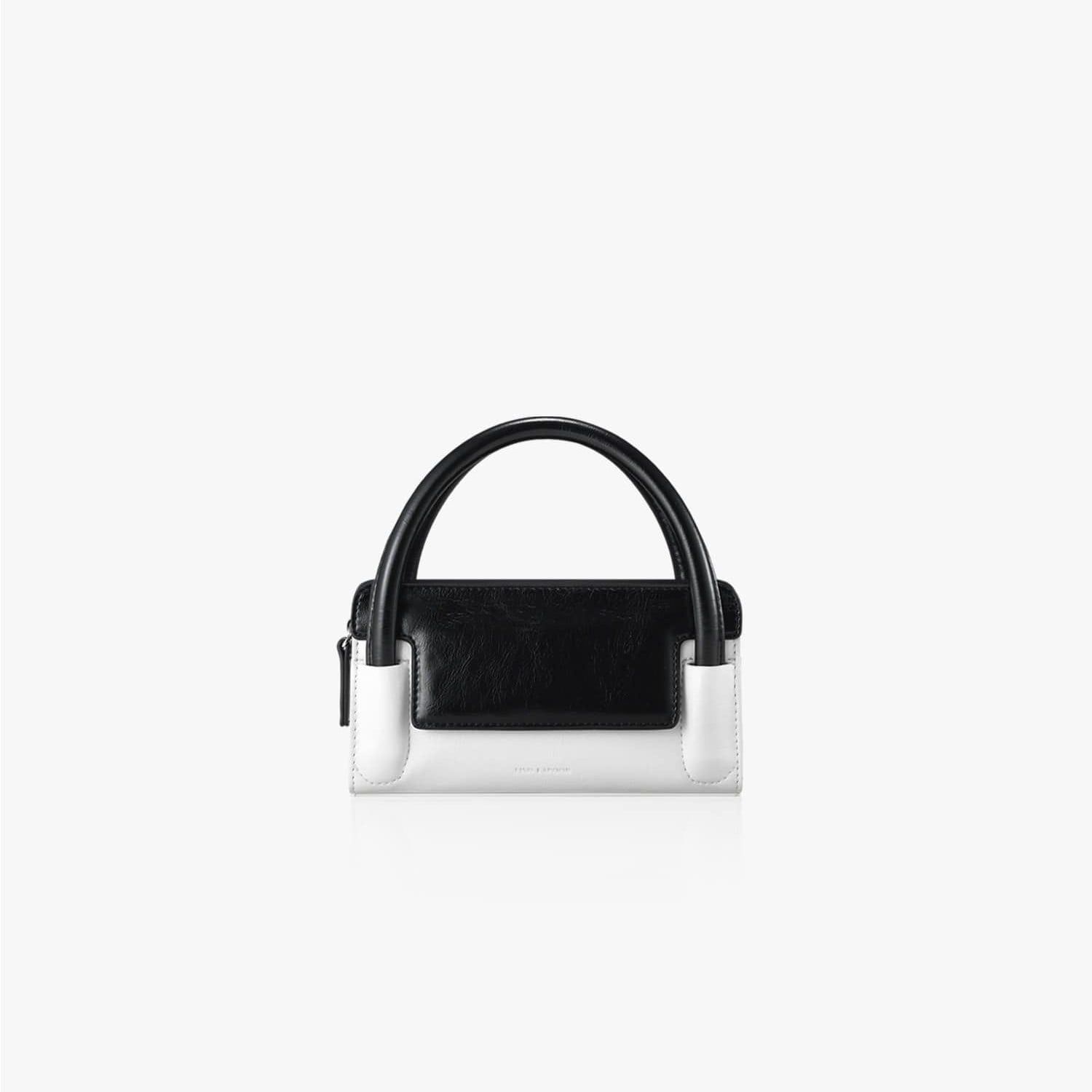  Túi Xách FindKapoor Korea - Marty Bag B 18 Crinkled White Black 