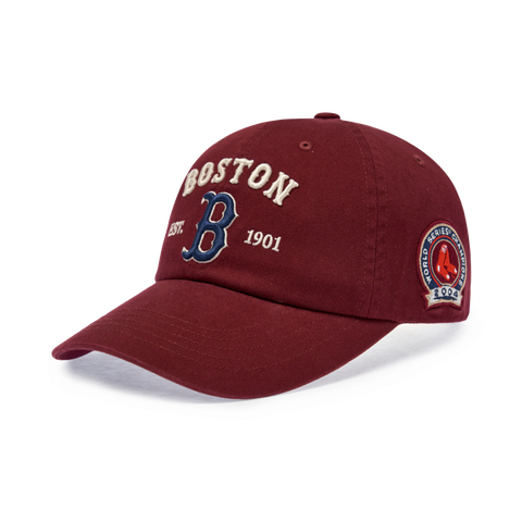 Nón MLB Korea - [Unisex] Vintage Cooperstown Patch Unstructured Ball Cap Boston Red Sox - 3ACPB105N-43WID