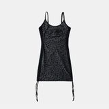  Váy [Nữ] Badblood - [w-drs25-003] Mystic String Mini Dress Black Leopard 