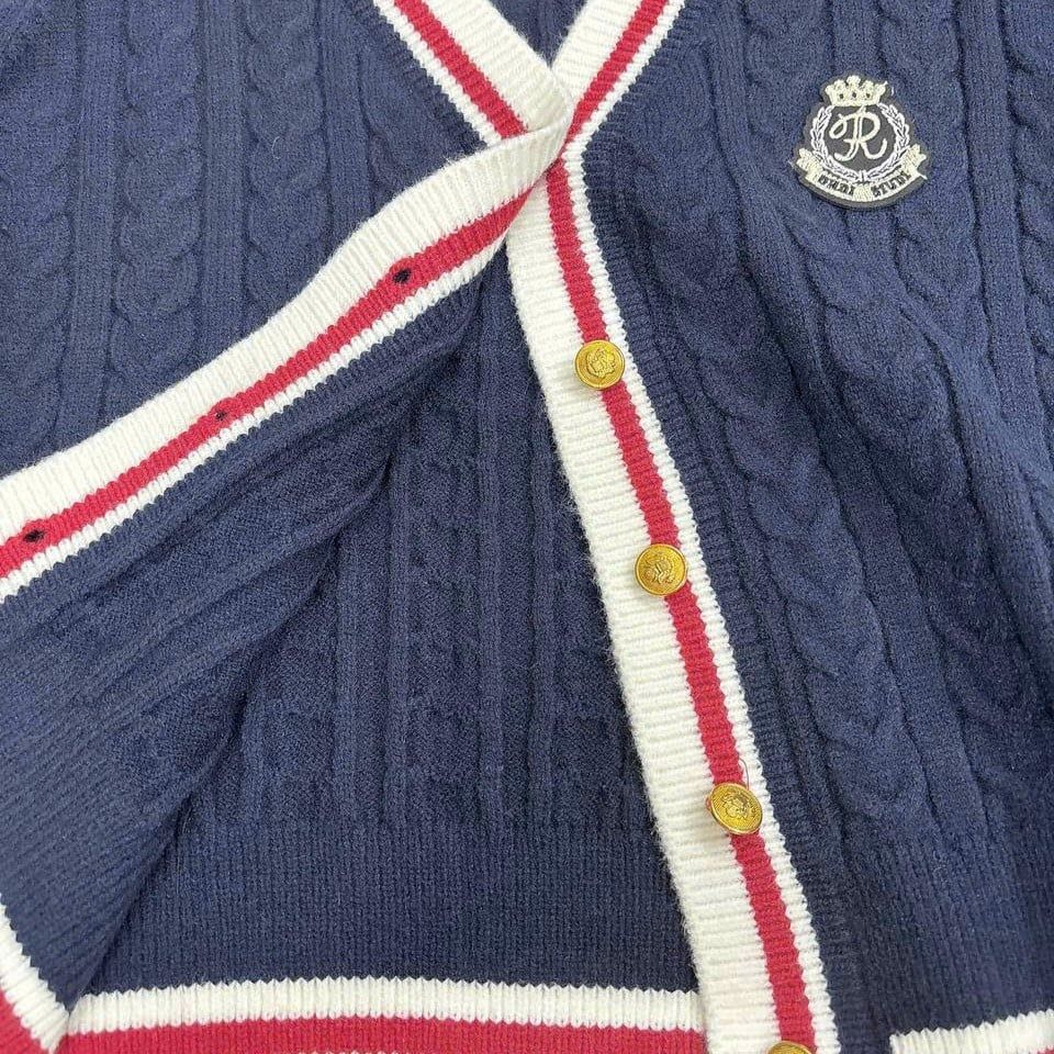  Áo Cardigan Len Nội Địa Hàn Freesize Màu Navy 