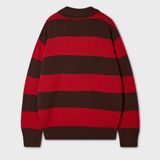  Áo Sweater Whoau [Unisex] - Steve Open Collar Stripe Pullover - WHKAG4951U 