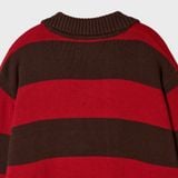  Áo Sweater Whoau [Unisex] - Steve Open Collar Stripe Pullover - WHKAG4951U 