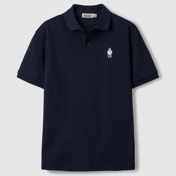  Áo Polo WHOAU [Unisex] - Steve Short Sleeve Collar Navy - WHHAE2411U 
