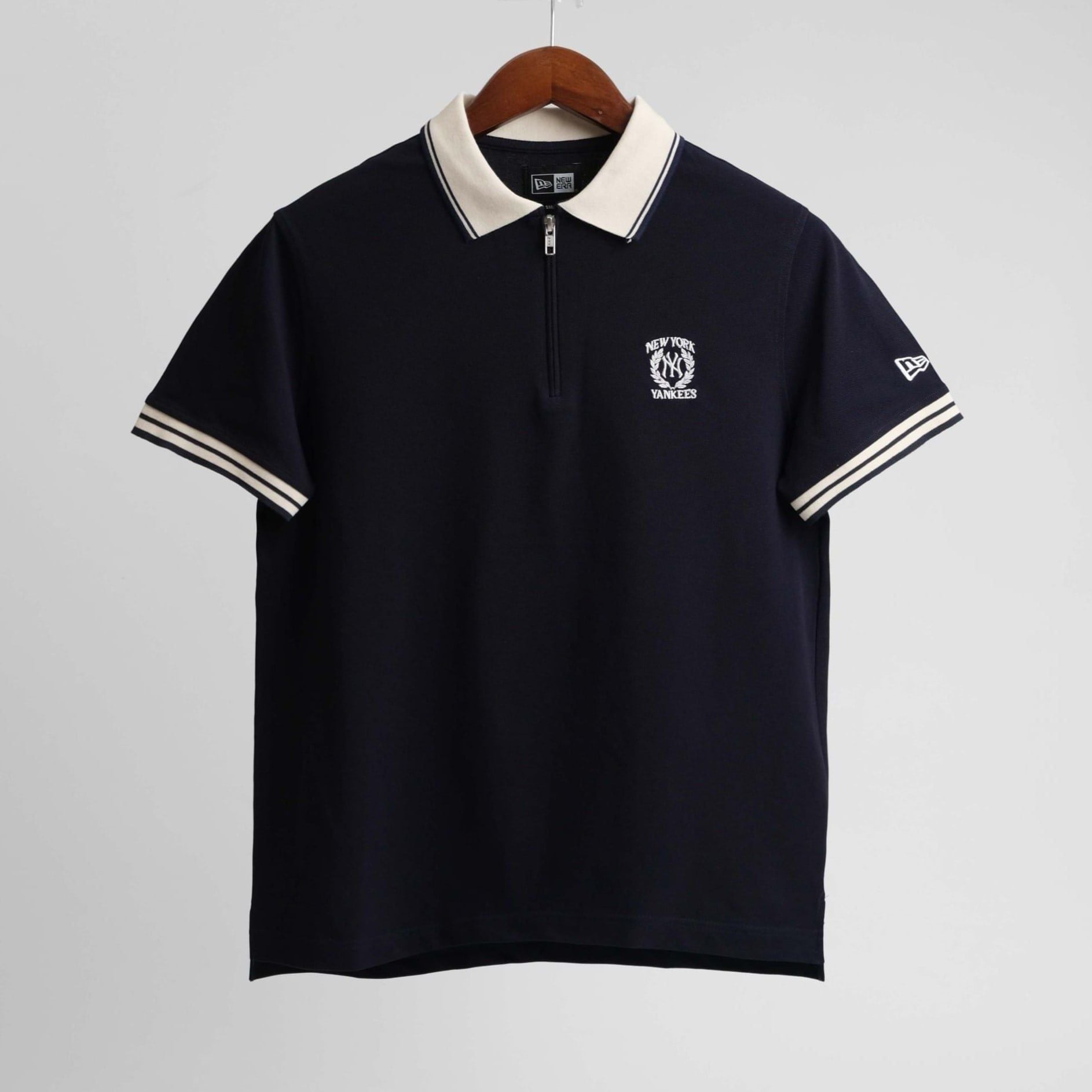  Áo Polo New Era - [Unisex] NY Yankees Zip Black - 13622804 