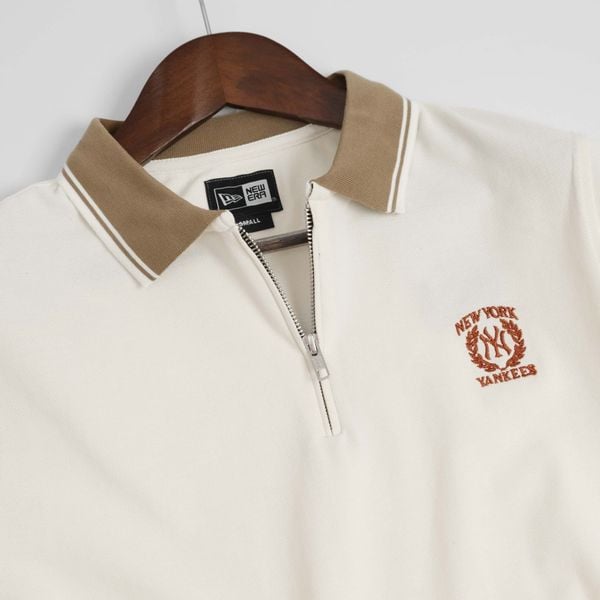 Áo Polo New Era - [Unisex] NY Yankees Zip Cream - 13622805