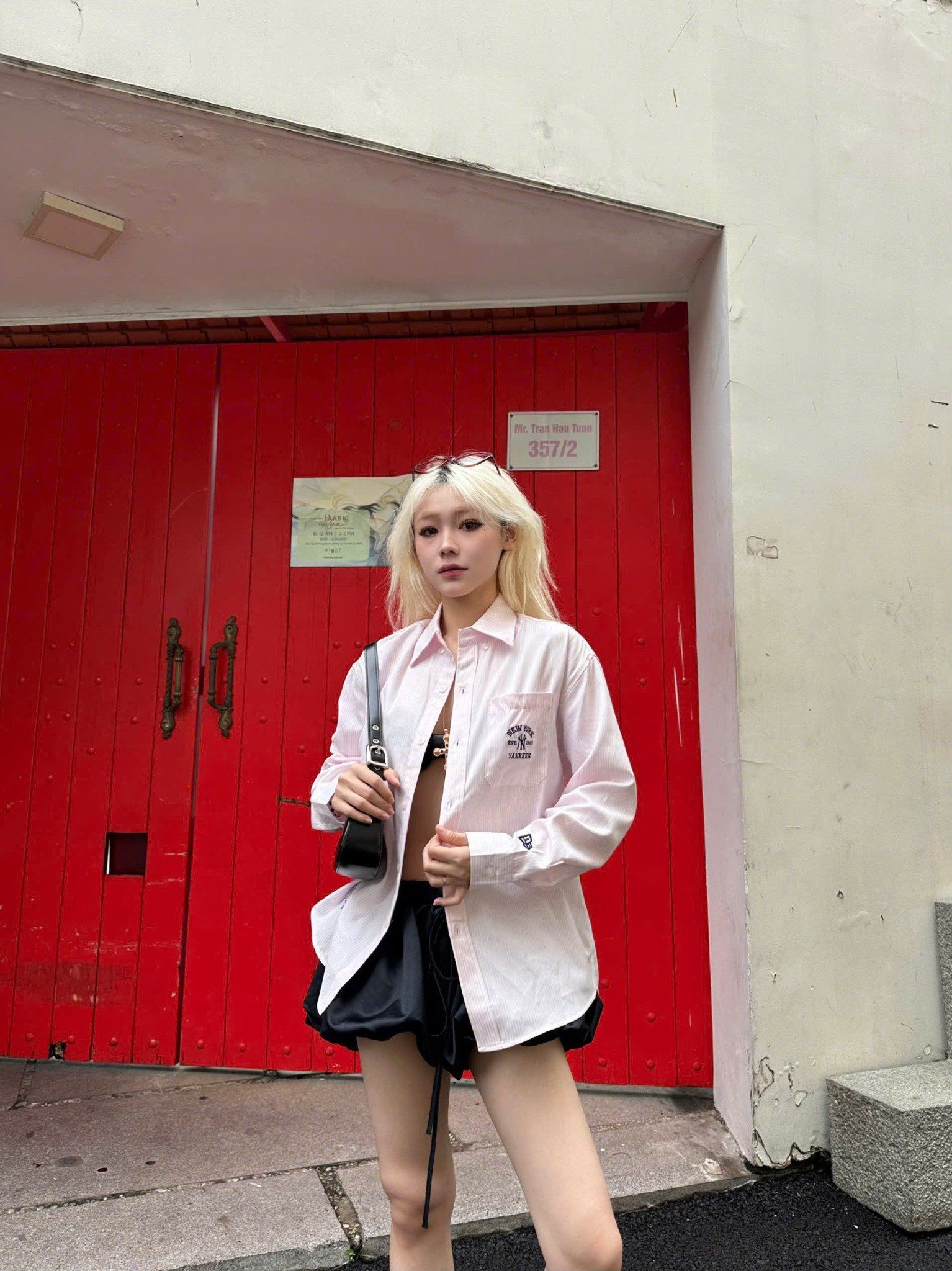  Áo Sơ Mi New Era - [Unisex] NY Yankees Striped Pink - 14529329 