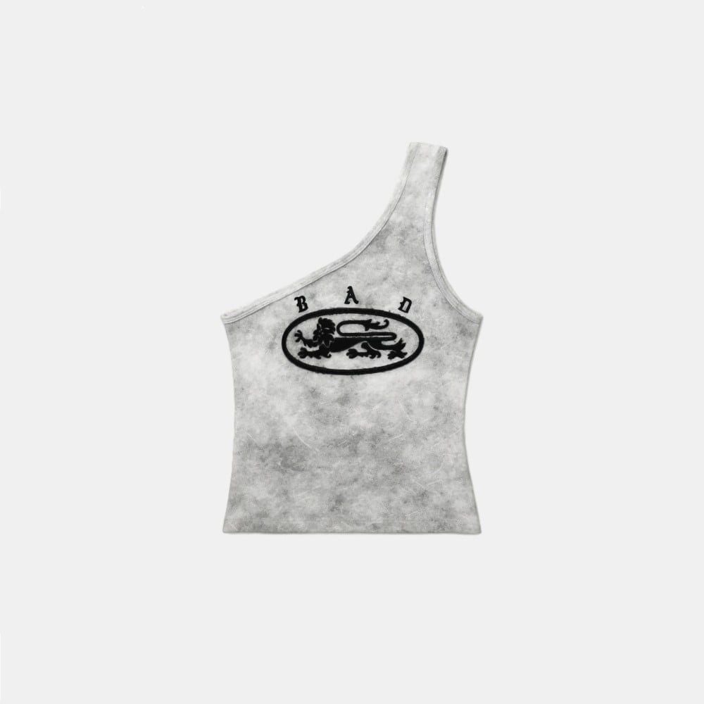 ●BADBLOOD● Ryan Patch One Shoulder Tank Áo Croptop [Nữ] Badblood - [w-tnk25-022] Ryan Patch One