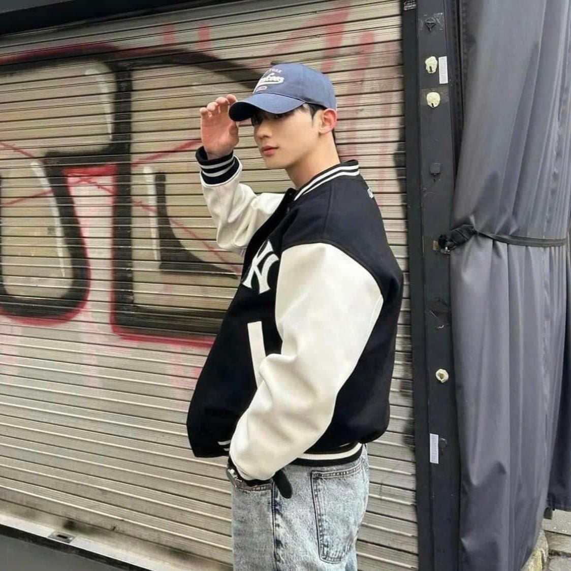  Áo Bomber MLB [Unisex] Wool Basic Varsity Jacket NY - 3AJPV0141-50BKS 