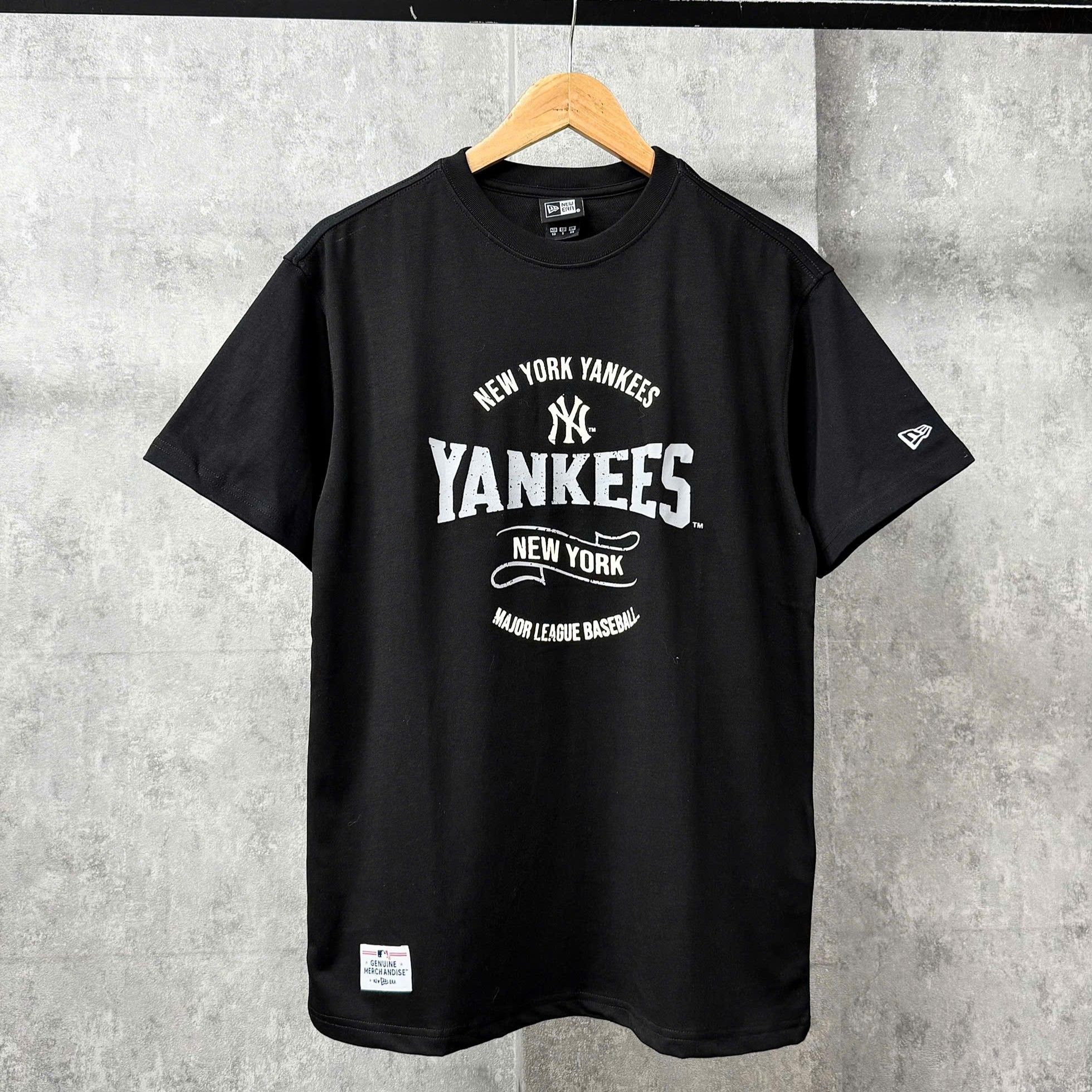  Áo Thun New Era - [Unisex] NY Yankees Retro Logo Black T-Shirt - 15488854 