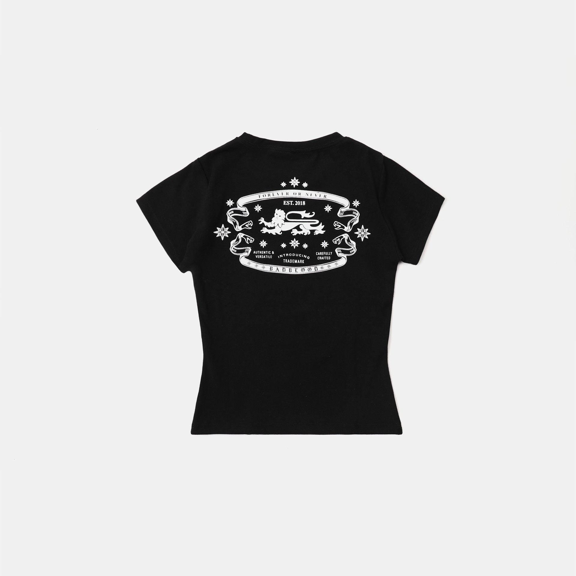  Áo Thun [Unisex] Badblood - [w-tee25-040] Mystic Logo Jersey Short Sleeve Slim Fit Black 