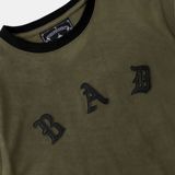  Áo Thun [Unisex] Badblood - [w-tee25-089] Cosmo Bad Patch Ringer T-Shirt Khaki 