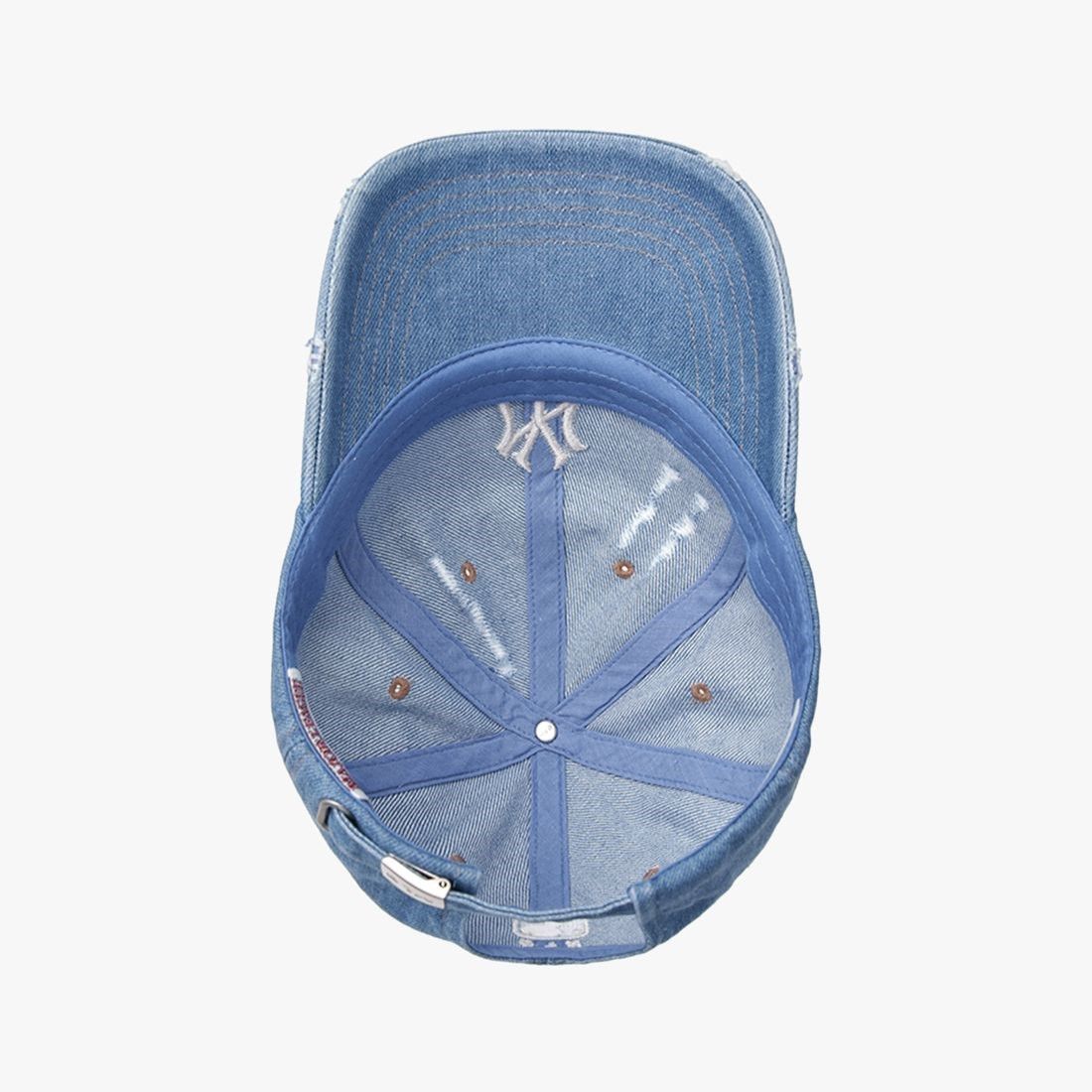  Nón MLB Korea - [Unisex] Damaged Washed Denim NY Yankees Blue - 3ACPVD34N-50BLL 