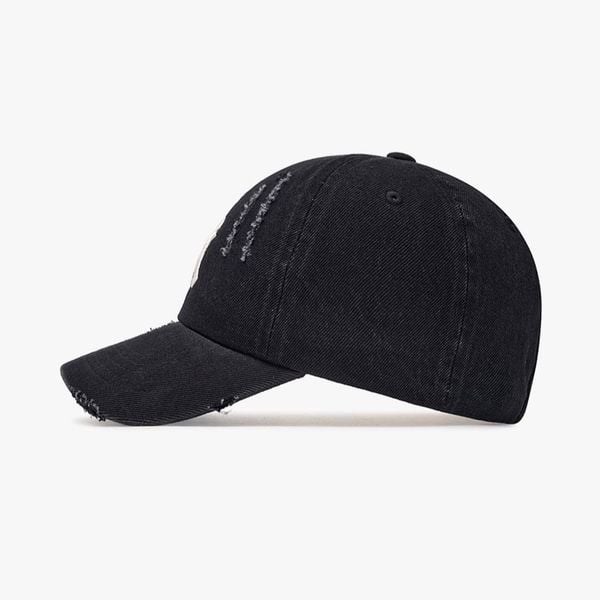 Nón MLB Korea - [Unisex] Damaged Washed Denim NY Yankees Black - 3ACPVD34N-50BKS