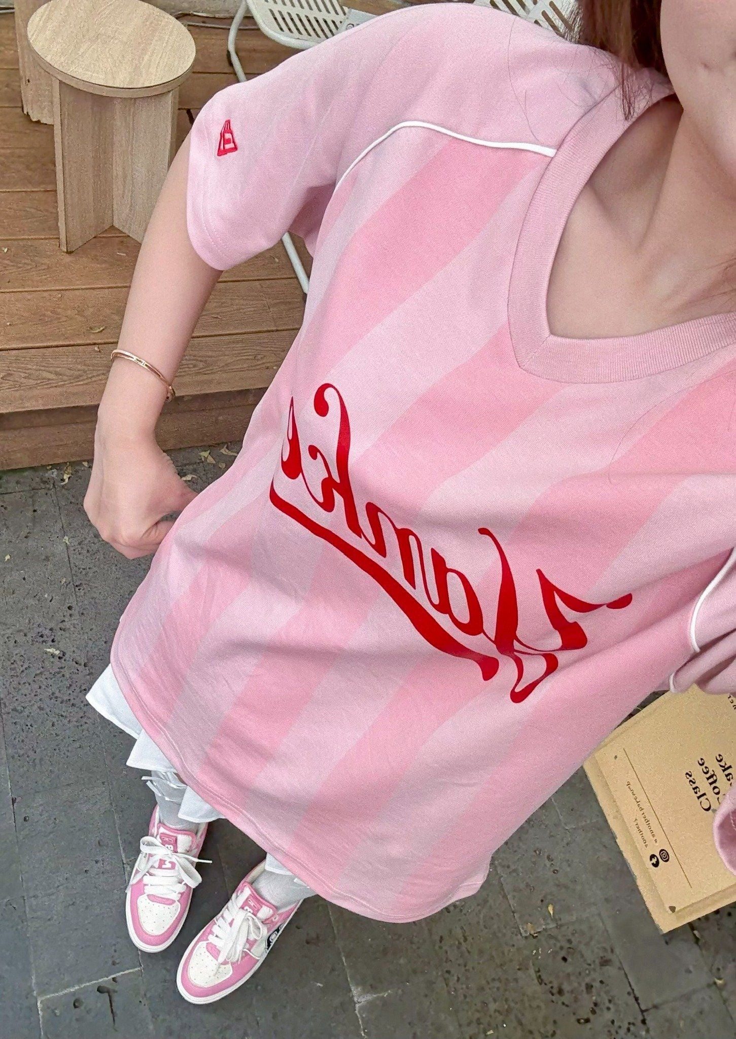  Áo Thun New Era - [Unisex] NY Yankees Jersey Pink T-Shirt - 14447854 