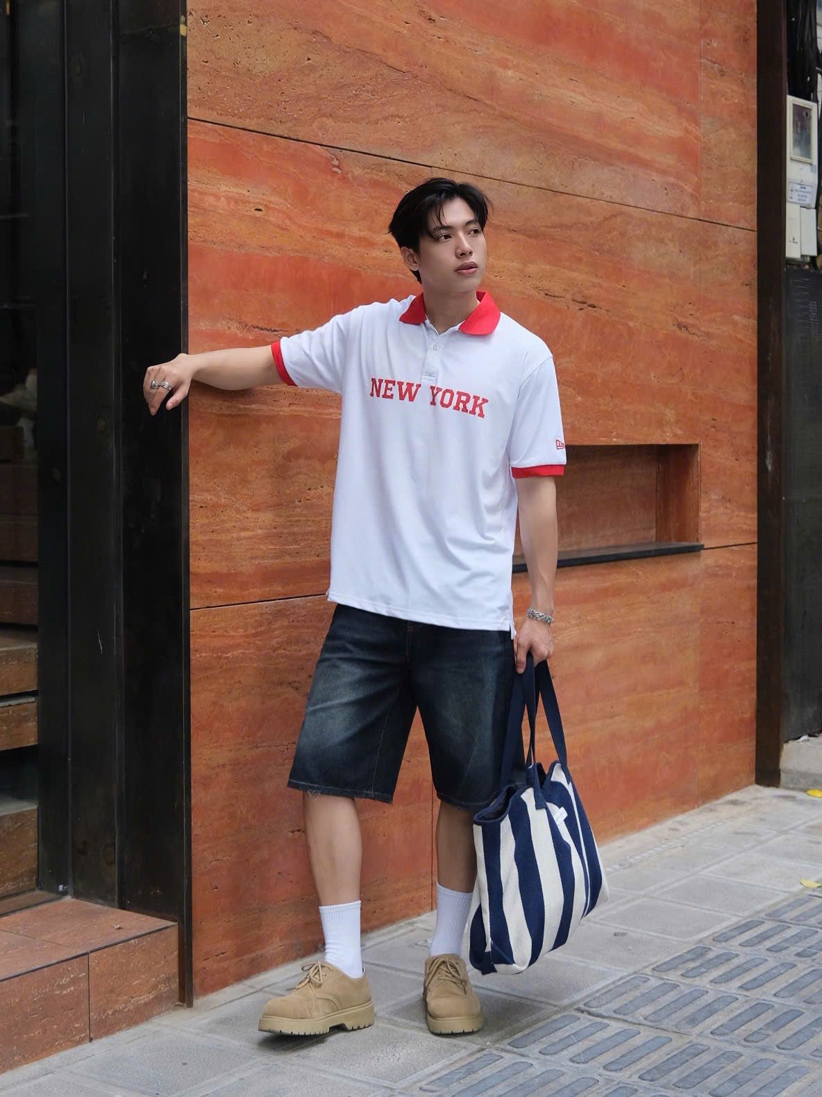  Áo Thun Polo New Era - [Unisex] NY Yankees Basic White/Red 