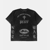  Áo Thun [Unisex] Badblood - [w-tee25-151] PEACE NOT WAR Dusty Black 