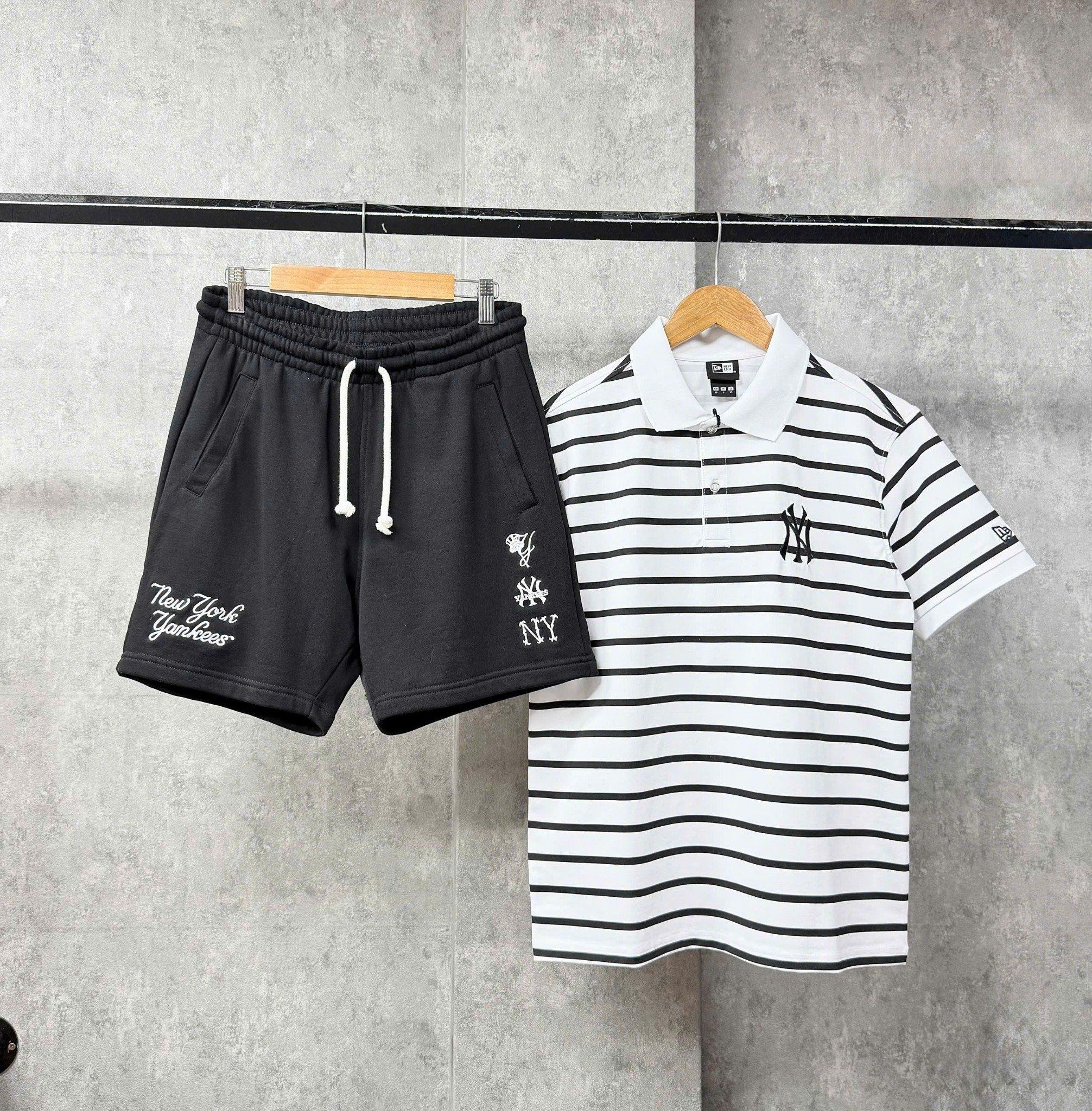  Áo Thun Polo New Era - [Unisex] NY Yankees Stripe White - 14849258 