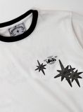  Áo Thun [Unisex] Badblood - [w-tee25-091] Cosmo Multi Patch Ringer T-Shirt White 